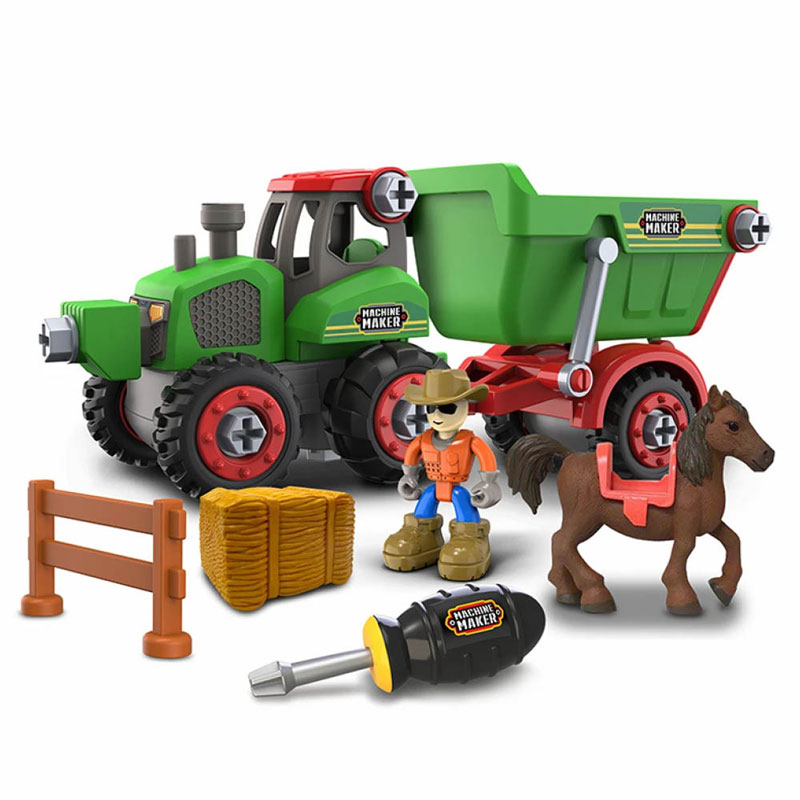 Nikko Machine Maker Farm Set – Tractor With Trailer 36-40081