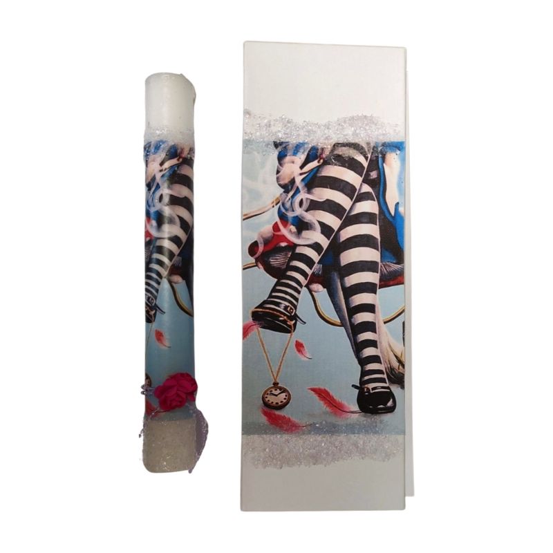 Χειροποίητη Λαμπάδα Στυλιανοπούλου Η Αλίκη Στη Χώρα Των Θαυμάτων 3796-11