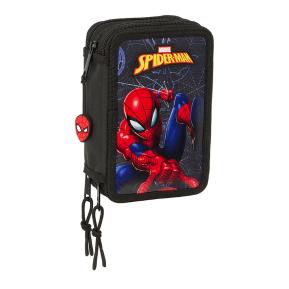 Safta Τριπλή Κασετίνα Γεμάτη 36pcs Spider-man Attack 412543857