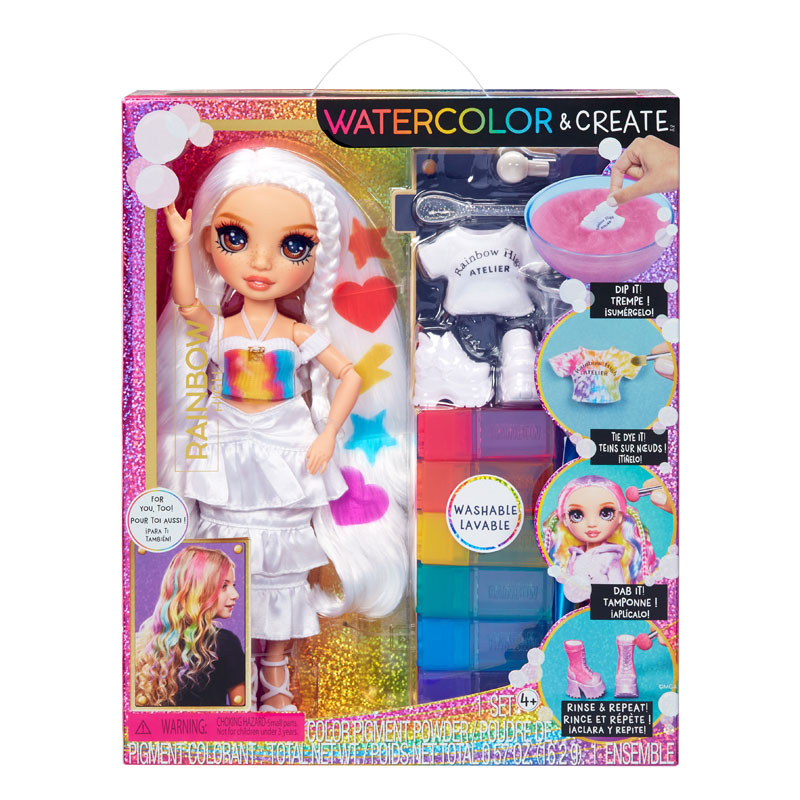 MGA Entertainment Kούκλα Rainbow High Set Watercolor & Create Tie Dye (Καφέ Μάτια) 507598-EUC