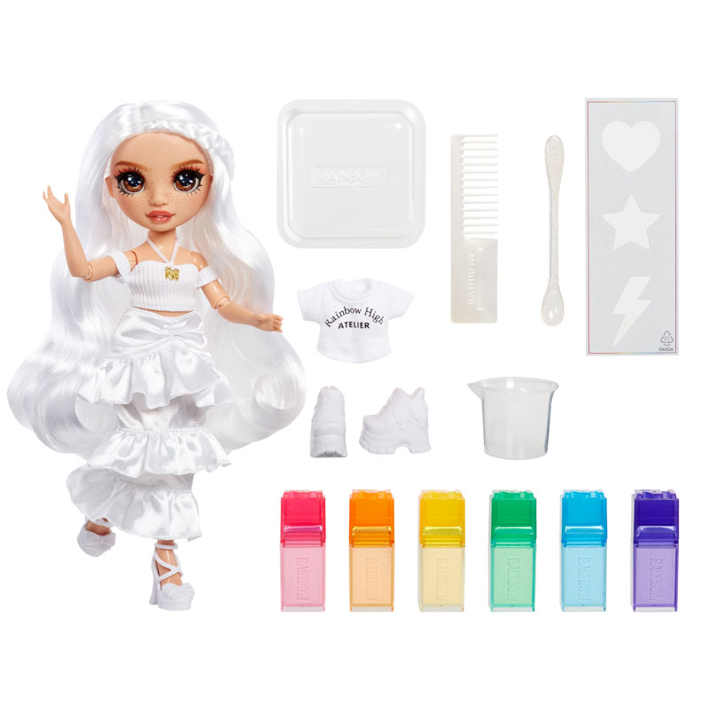 MGA Entertainment Kούκλα Rainbow High Set Watercolor & Create Tie Dye (Καφέ Μάτια) 507598-EUC
