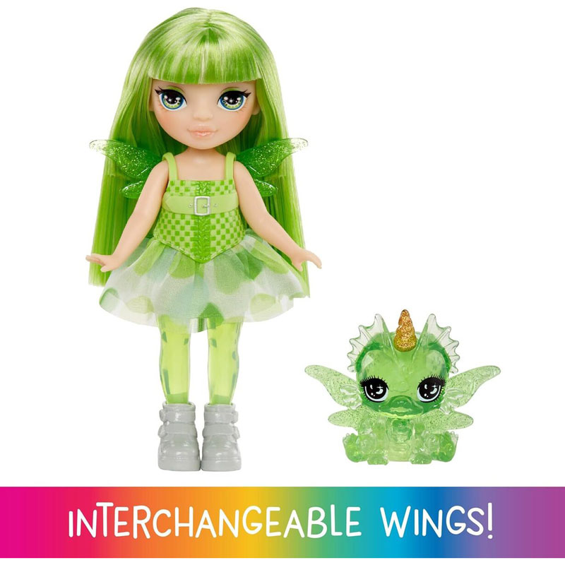 MGA Entertainment Rainbow High Littles Fantasy Dolls Νεράιδες Emerald Hunter 14cm