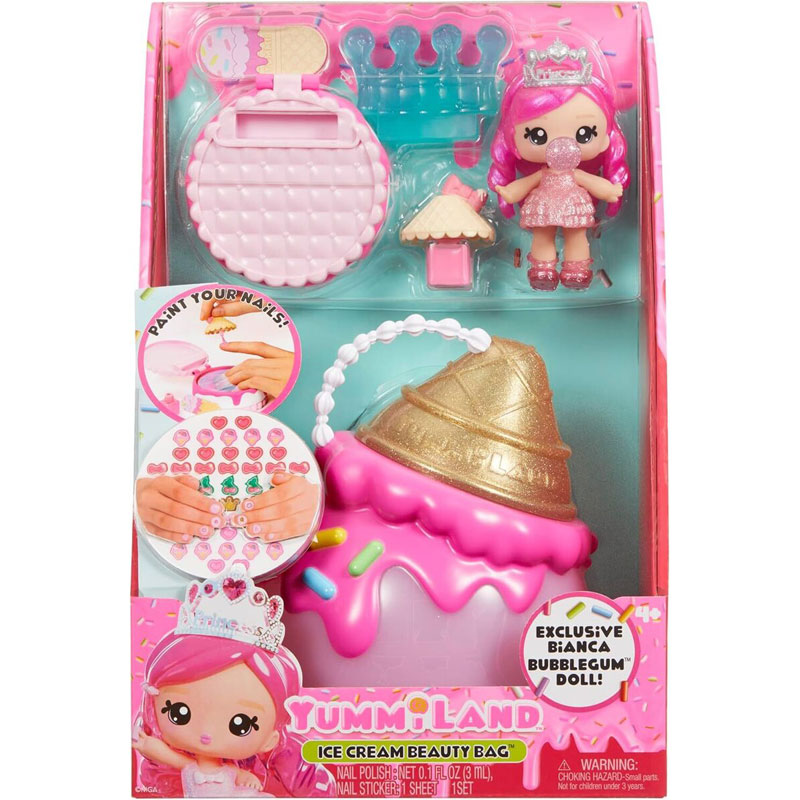 MGA Entertainment Yummiland Beauty Bag Playset & Lip Gloss Doll Ice Cream