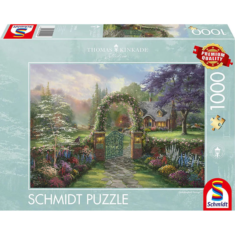 Schmidt Παζλ 1000τμχ. Thomas Kinkade: Hummingbird Cottage 59940