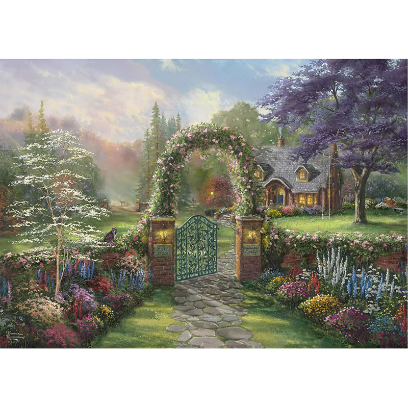 Schmidt Παζλ 1000τμχ. Thomas Kinkade: Hummingbird Cottage 59940