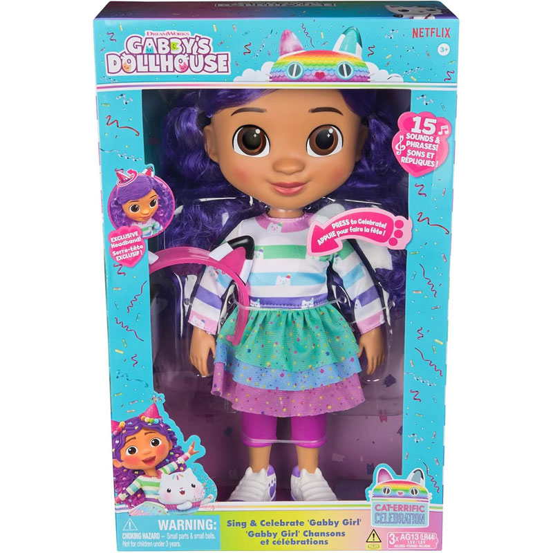 Spin Master Gabby's Dollhouse Cat-Errific Celebration - Sing & Celebrate 'Gabby Girl 30cm 6070859