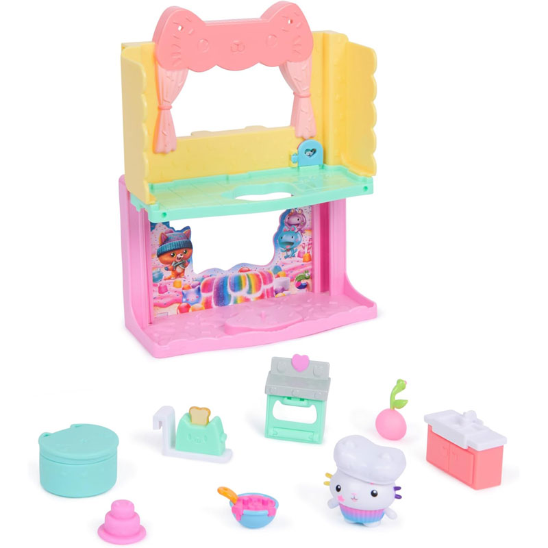 Spin Master Gabby's Dollhouse Movie Cakey's Sprinkle Cake-tastic Kitchen 6074281