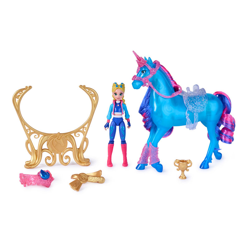 Spin Master Unicorn Academy Train & Glow River - Isabel & River Doll 6075347