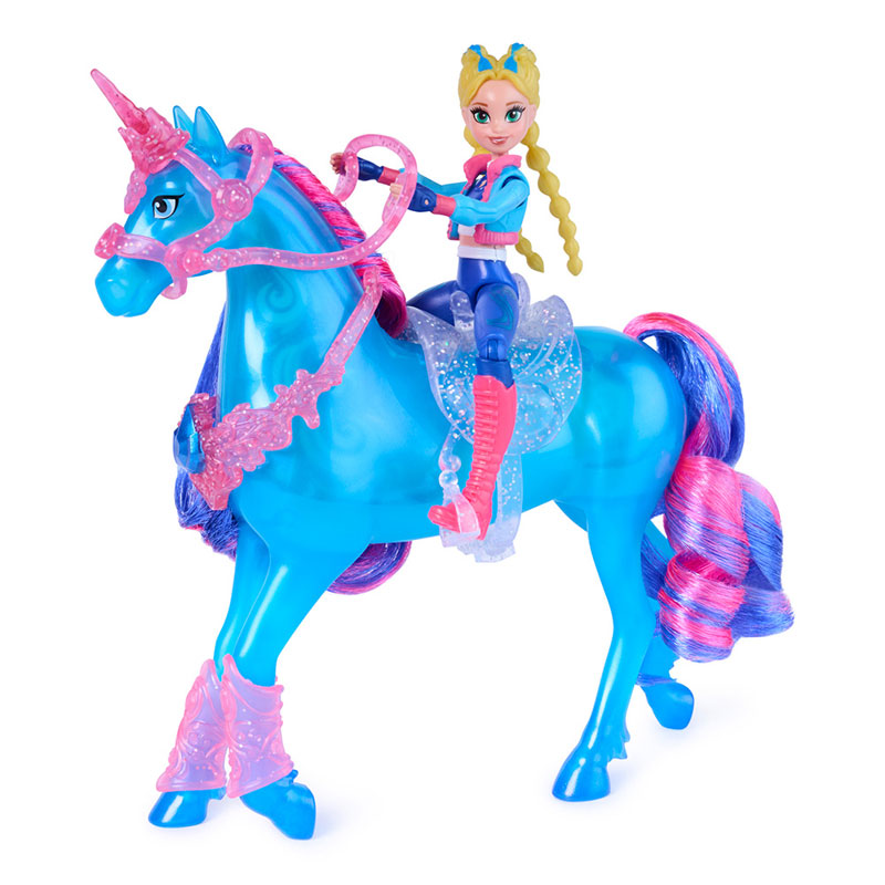 Spin Master Unicorn Academy Train & Glow River - Isabel & River Doll 6075347