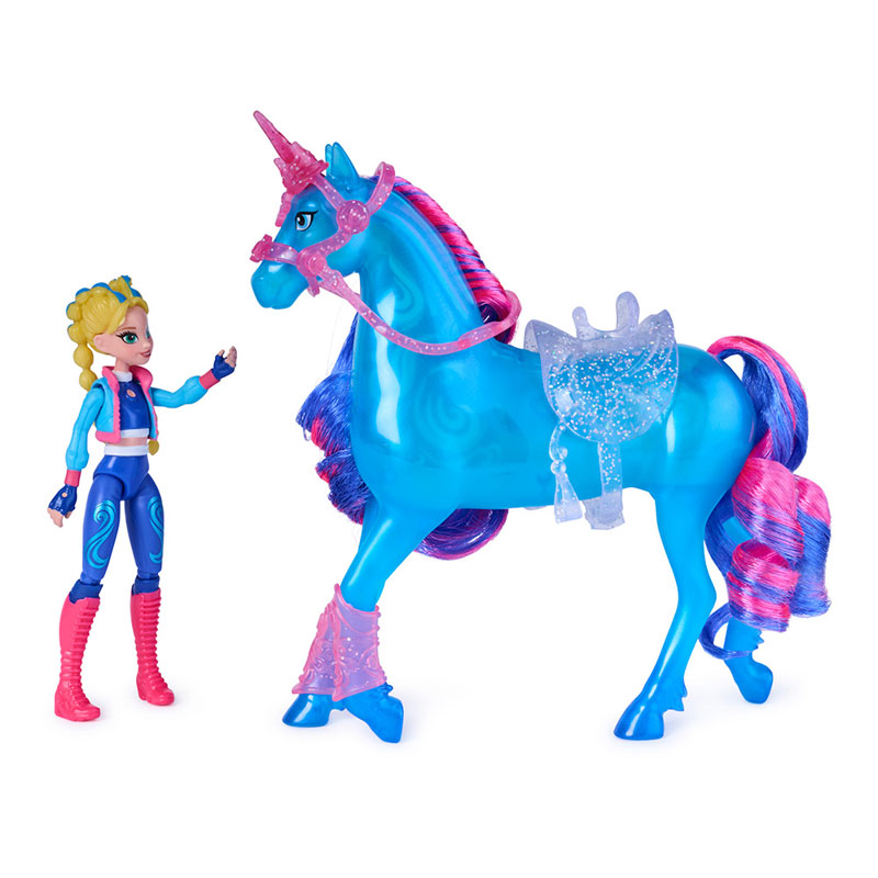 Spin Master Unicorn Academy Train & Glow River - Isabel & River Doll 6075347