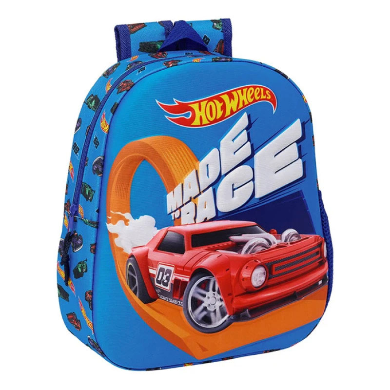 Safta Tσάντα Πλάτης Νηπιαγωγείου 3D Hot Wheels 8,64L 622475890