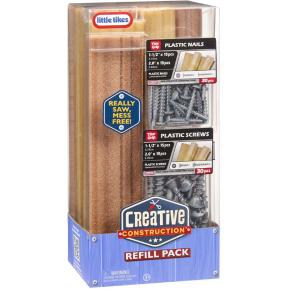 Little Tikes Creative Construction Σετ υλικών ξύλο, καρφιά, βίδες 643927-EUC