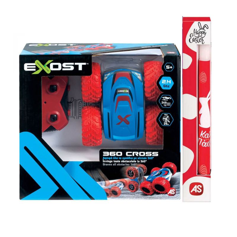 Λαμπάδα AS Company Exost 360 Cross LED Τηλεκατευθυνόμενο Αυτοκίνητο Μπλε/Κόκκινο