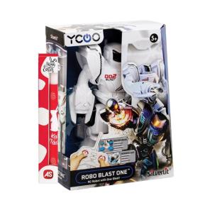 Λαμπάδα AS Company Silverlit Ycoo Robo Blast One Τηλεκατευθυνόμενα Ρομπότ Λευκό