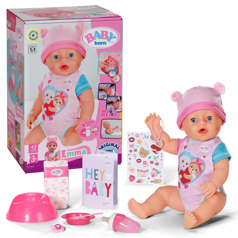 ZAPF Baby Born® Emma Διαδραστική Κούκλα με αξεσουάρ 43cm 834800-116724