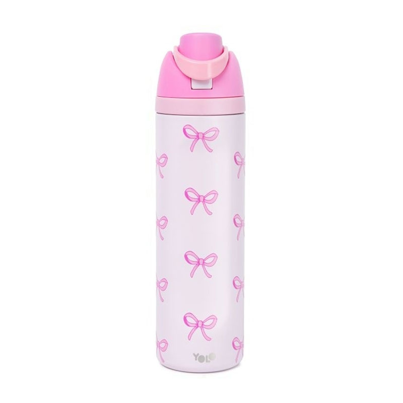 Yolo Μεταλλικό Θερμός 2 σε 1 700ml - Pink Bow 90592