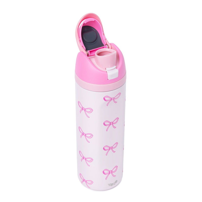 Yolo Μεταλλικό Θερμός 2 σε 1 700ml - Pink Bow 90592
