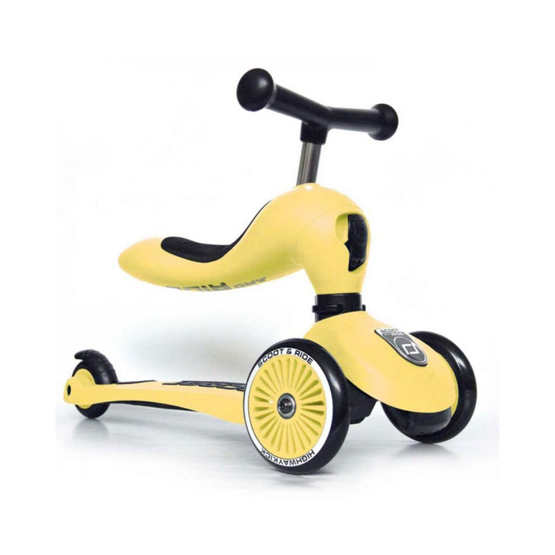 Scoot & Ride Παιδικό Πατίνι Highwaykick 1 Τρίτροχο με Κάθισμα για 1-5 Ετών Lemon 96354
