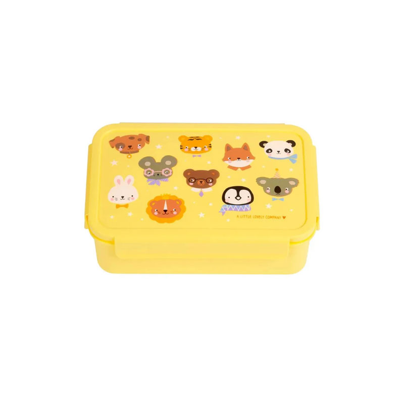A Little Lovely Company Bento Δοχείο φαγητού με χωρίσματα -1,2 L- Animal Firends BBAFYE77