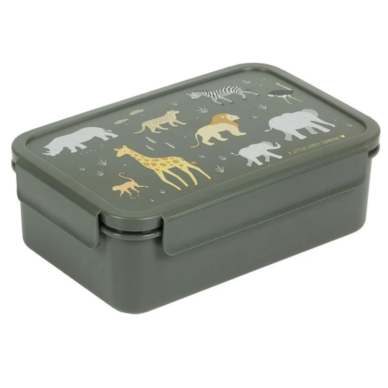 A Little Lovely Company Bento Δοχείο φαγητού με χωρίσματα -1,2 L- Savanna BBSAGR65