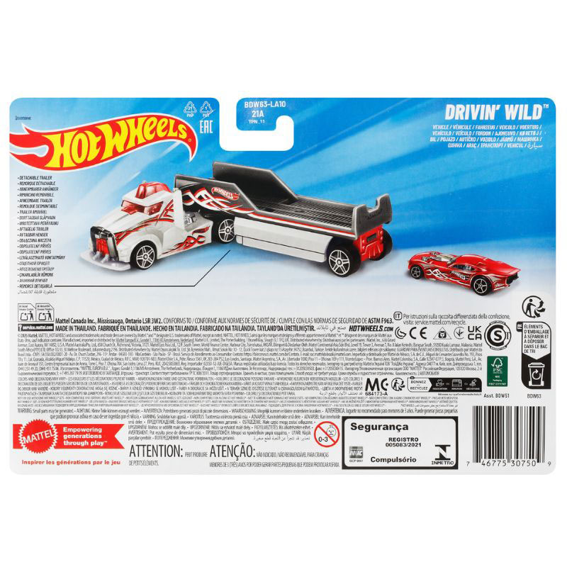 Mattel Hot Wheels Σούπερ Νταλίκα Drivin' Wild