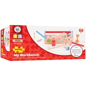 Bigjigs Toys Μίνι Πάγκος Εργασίας-Εργαλειοθήκη με Εργαλεία BJ687