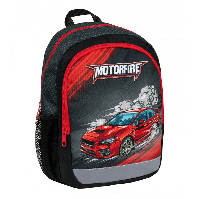 BeLMil Τσάντα Νηπίου Kiddy Plus Motofire 12L 33x23x13cm BKG-3054AMFR