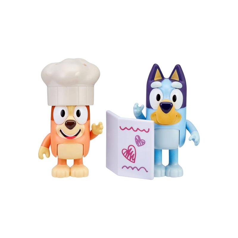 Giochi Preziosi Bluey Φιγούρες 2 Pack  Fancy Restaurant (Σεφ)