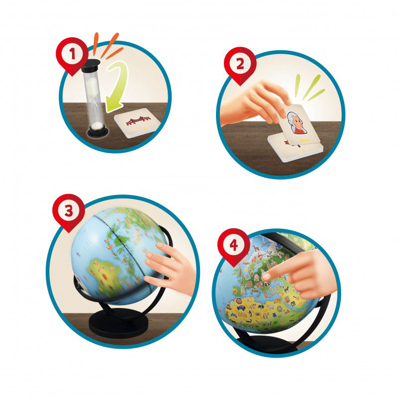 Buki Εκπαιδευτικό Παιχνίδι Υδρόγειος Σφαίρα 20 cm με Κάρτες 9010