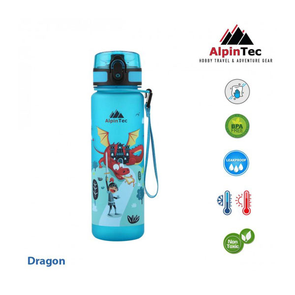 Παγούρι Tritan AlpinTec 500ml Kids Aqua Non Spill Dragon C-500AG-DR