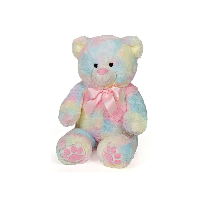 Λούτρινη Αρκούδα Rainbow με Φιόγκο 60εκ 21765