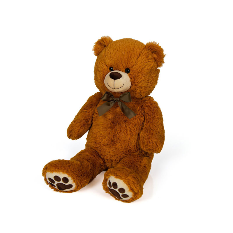 Λούτρινη Αρκούδα Καφέ Όρθια με Φιόγκο 60εκ. 21770