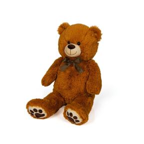 Λούτρινη Αρκούδα Καφέ Όρθια με Φιόγκο 60εκ. 21770