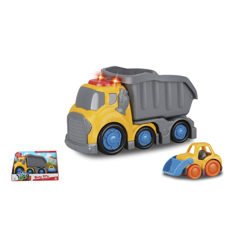 Just Toys Kidz To GO Busy City Σετ Ανατρεπόμενο Φορτηγό 19,5 cm & Μίνι Φορτωτάκι