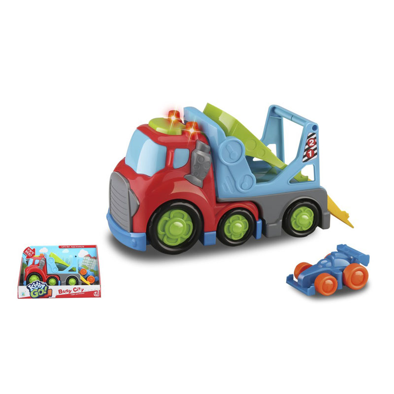 Just Toys Kidz To GO Busy City Σετ Γερανός 19,5 cm & Μίνι Αυτοκίνητο
