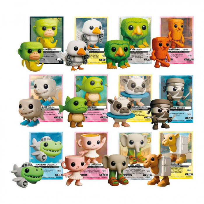 Skifidol Italian Brainrot Φακελάκι με 3D Cuties Φιγούρα Μπρελόκ & Κάρτα Σειρά A - Σχέδια DIP78014