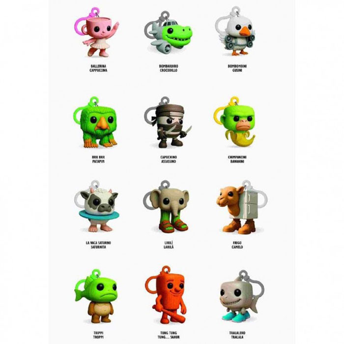 Skifidol Italian Brainrot Φακελάκι με 3D Cuties Φιγούρα Μπρελόκ & Κάρτα Σειρά A - Σχέδια DIP78014