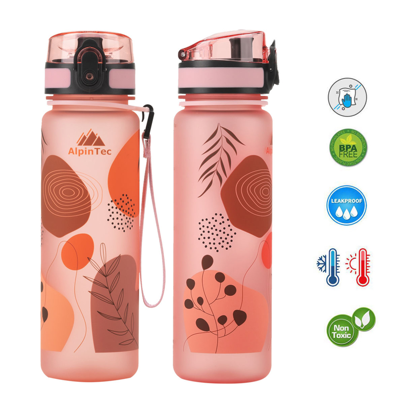 Παγούρι Tritan AlpinTec Πλαστικό 500ml Pink Floral Mood F-500GP-FL
