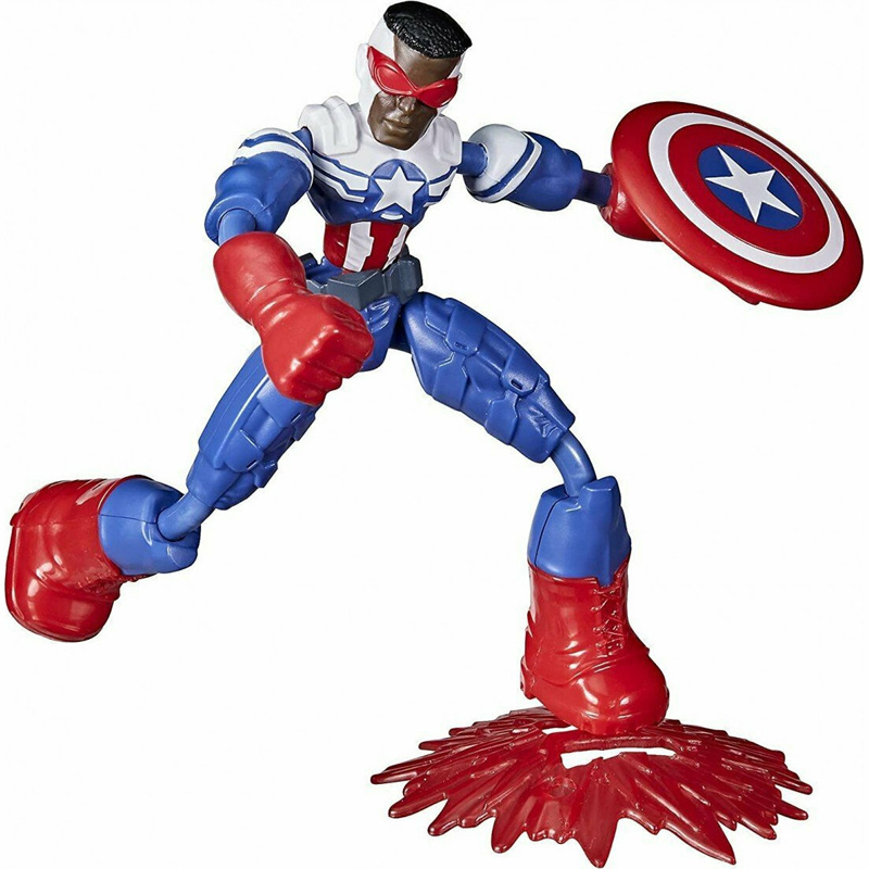 Hasbro Marvel Avengers Bend and Flex Figures 15cm Captain America Falcon