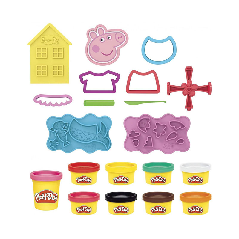 Hasbro Play-Doh Peppa Pig Σετ Με 9 Δοχεία και 11 Αξεσουάρ F1497