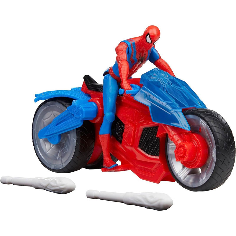 Hasbro Marvel Spider-Man Web Blast Cycle Kids Playset Spider-Man Όχημα και φιγούρα 10cm F6899