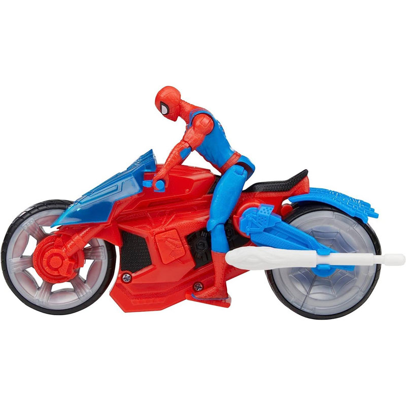 Hasbro Marvel Spider-Man Web Blast Cycle Kids Playset Spider-Man Όχημα και φιγούρα 10cm F6899