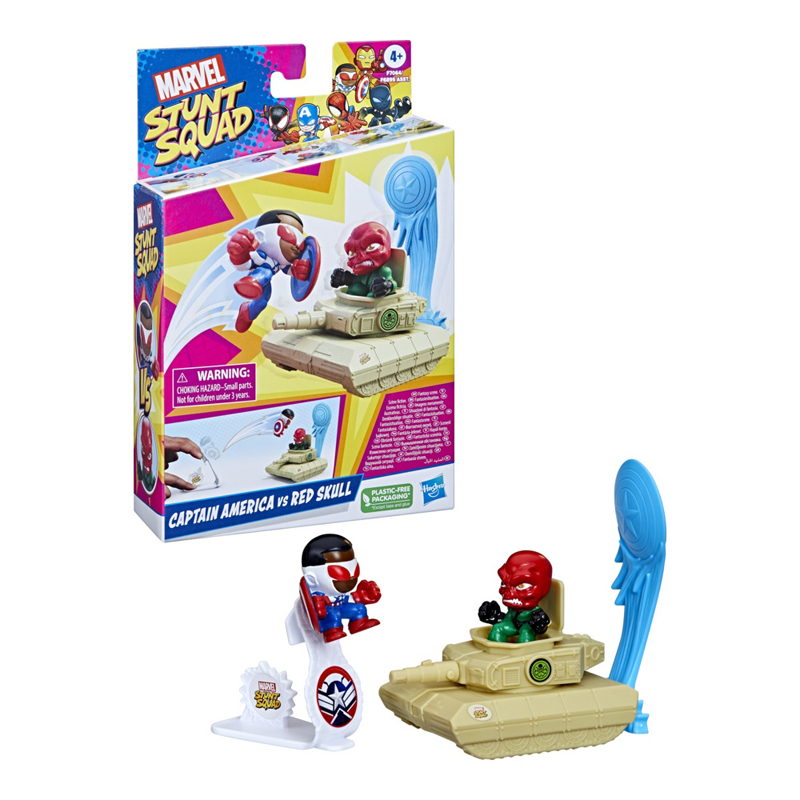 Hasbro Marvel Stunt Squad Captian America vs Red Skull 4cm