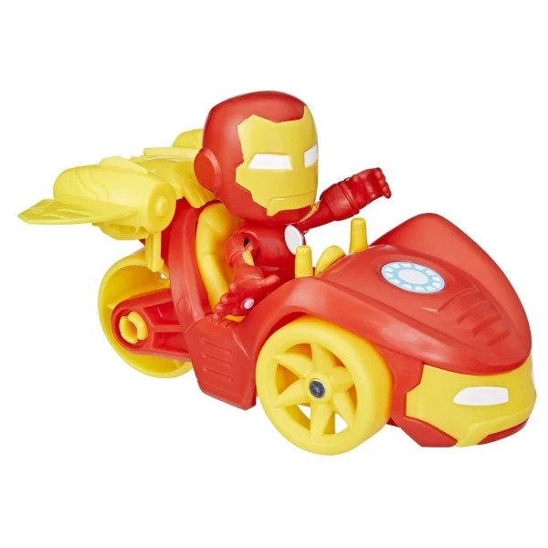 Hasbro Marvel Spidey and His Amazing Friends Iron Man Iron race Action Figure, Vehicle & Accessory