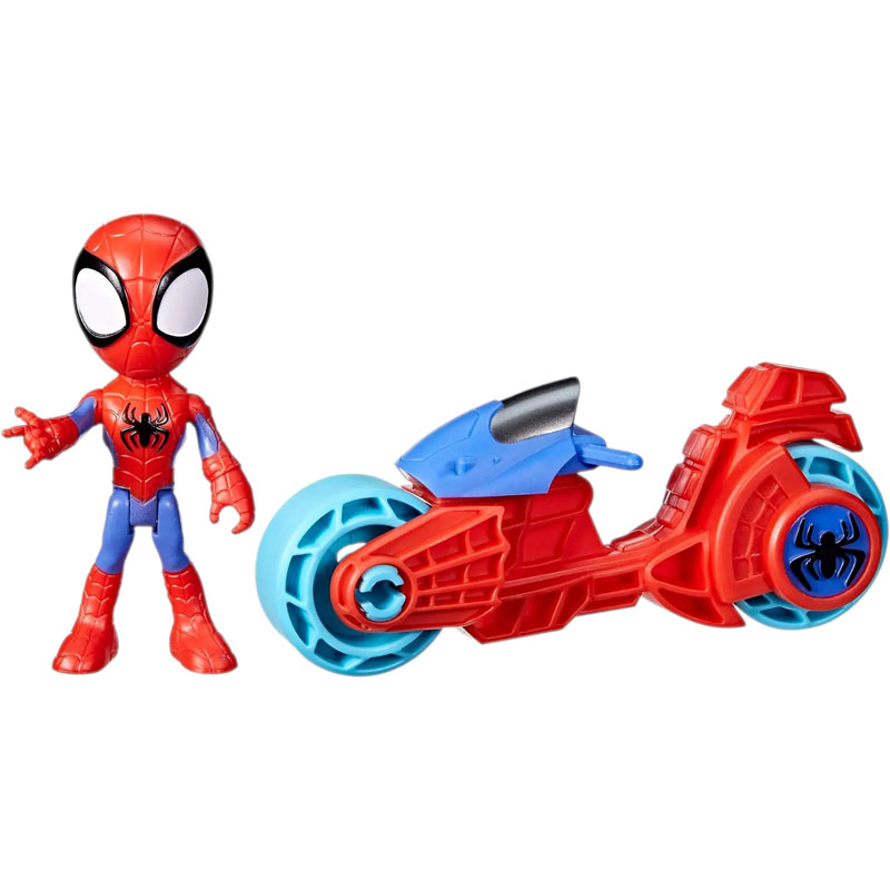 Hasbro Marvel Spidey And His Amazing Friends Spidey 10cm With Motorcycle F7459/F6777