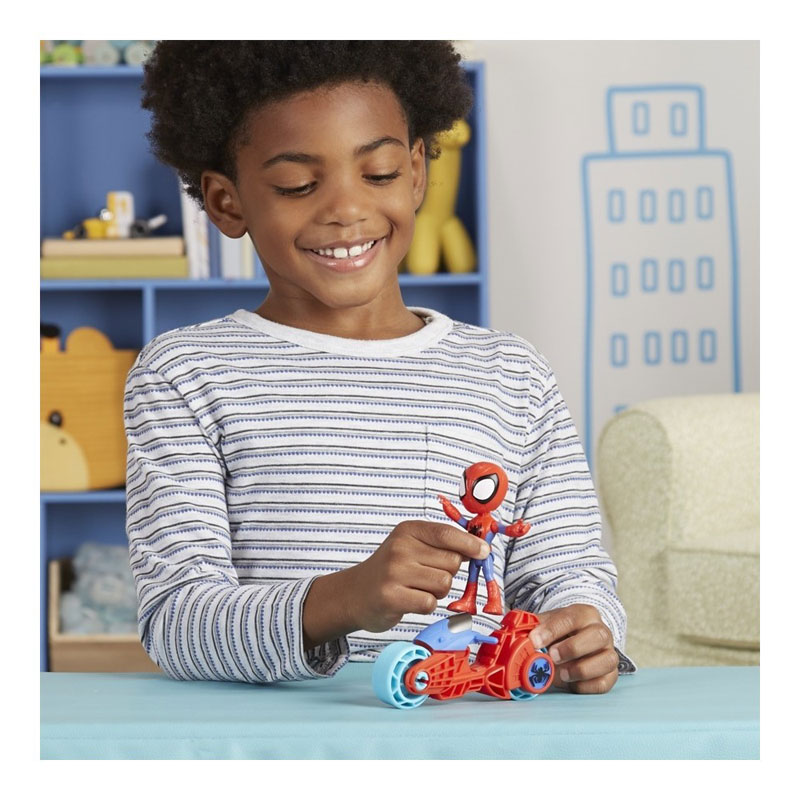 Hasbro Marvel Spidey And His Amazing Friends Spidey 10cm With Motorcycle F7459/F6777