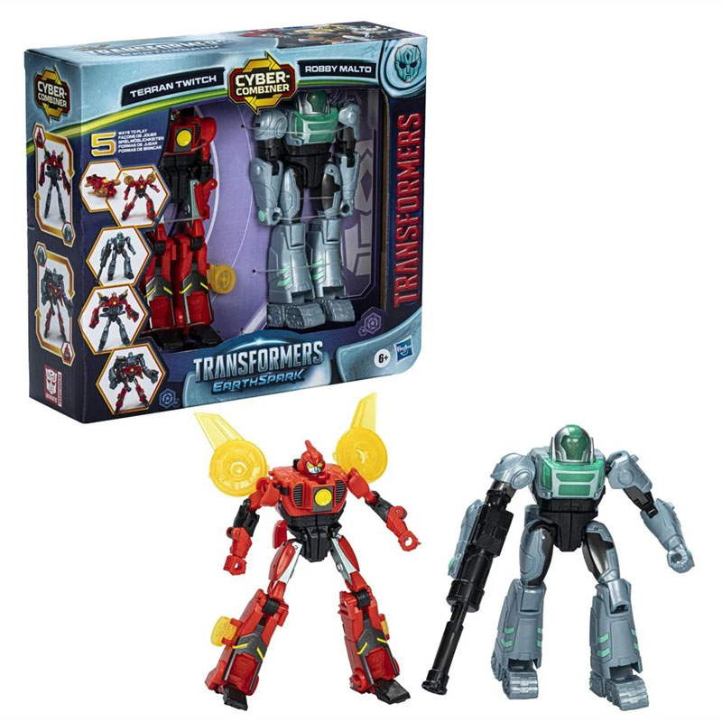 Hasbro Transformers EarthSpark Cyber-Combiner Set 1 Terran Twitch & Robby Malto Figure F8438