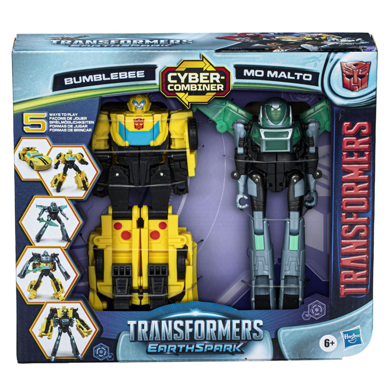 Hasbro Transformers EarthSpark Cyber-Combiner Set 2 Bumblebee & Mo Malto Action Figure F8439