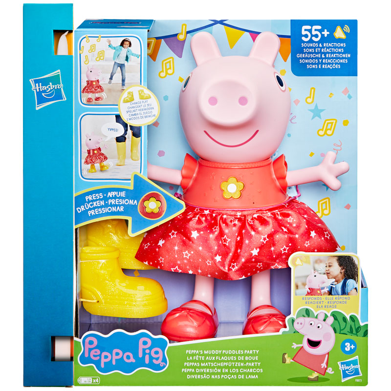 Λαμπάδα Hasbro Peppa Pig Peppa's Muddy Puddles Party Musical Dancing Διαδραστική Κούκλα 30cm
