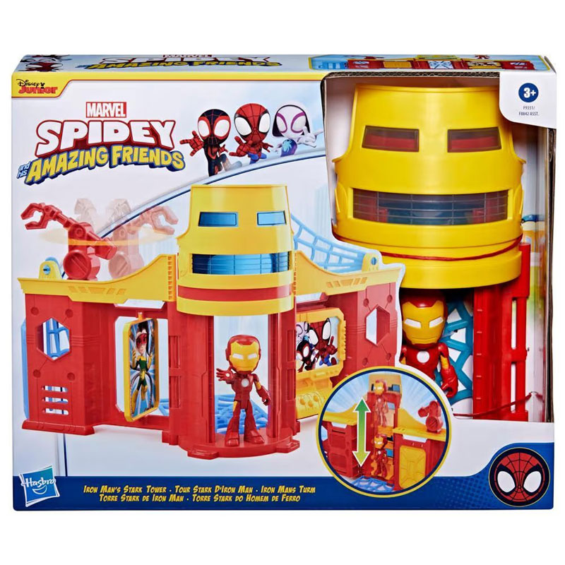 Hasbro Marvel Spidey and His Amazing Friends Playset Scene 29cm - Iron Man's Stark Tower F9351